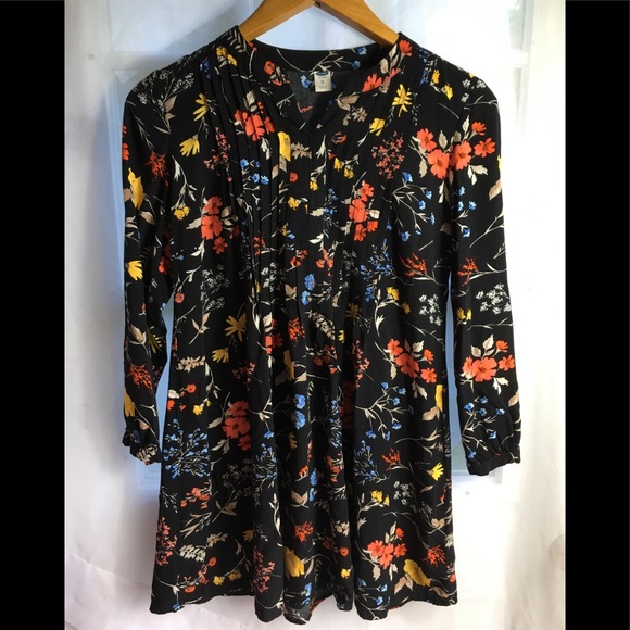 Old Navy Other - Old Navy Girls Black Floral Midi Dress Size XS